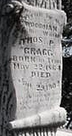 Thos C Gragg's stone inscription
