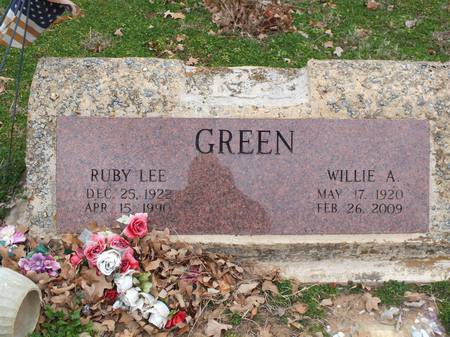 Willie A. and Ruby Lee Green