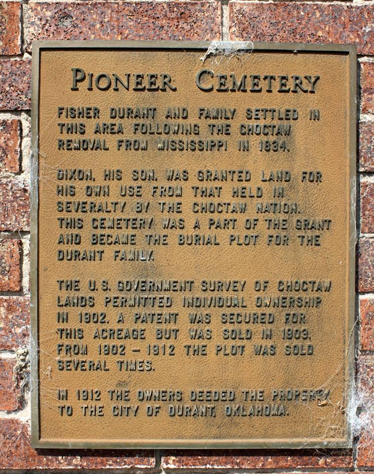 Pioneer Cemetery Plaque