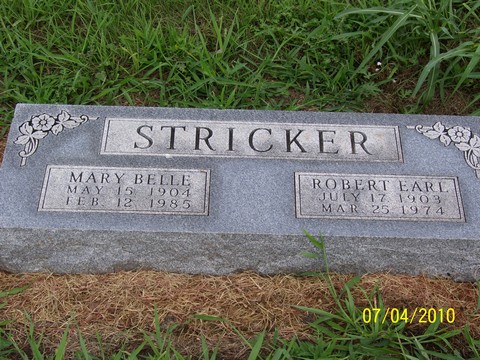Robert Earl Mary Belle Lee Stricker