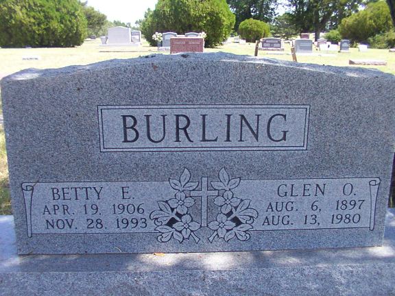 Glen Oliver Betty E Gibson Burling