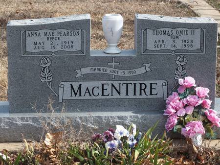 Anna Mae Pearson Reece and Thomas Omie "Tom" MacEntire II