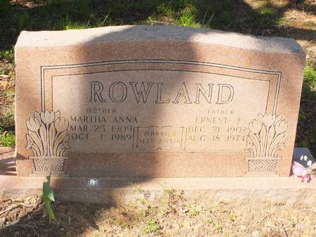 Martha Anna and Ernest E. Rowland