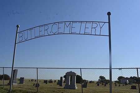 Butler Cemetery sign