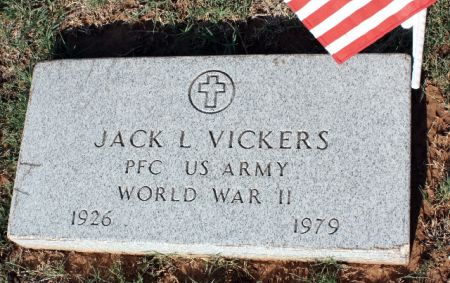 Jack Leslie Vickers military gravesstone