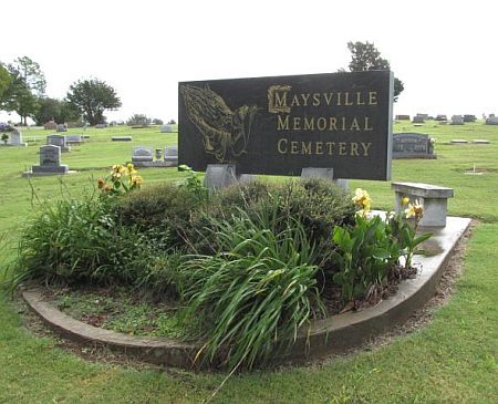 Maysville cemetery sign