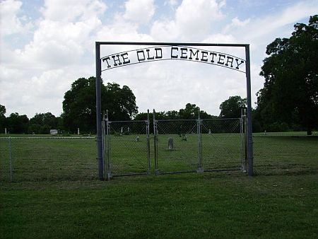 cemetery gate sign