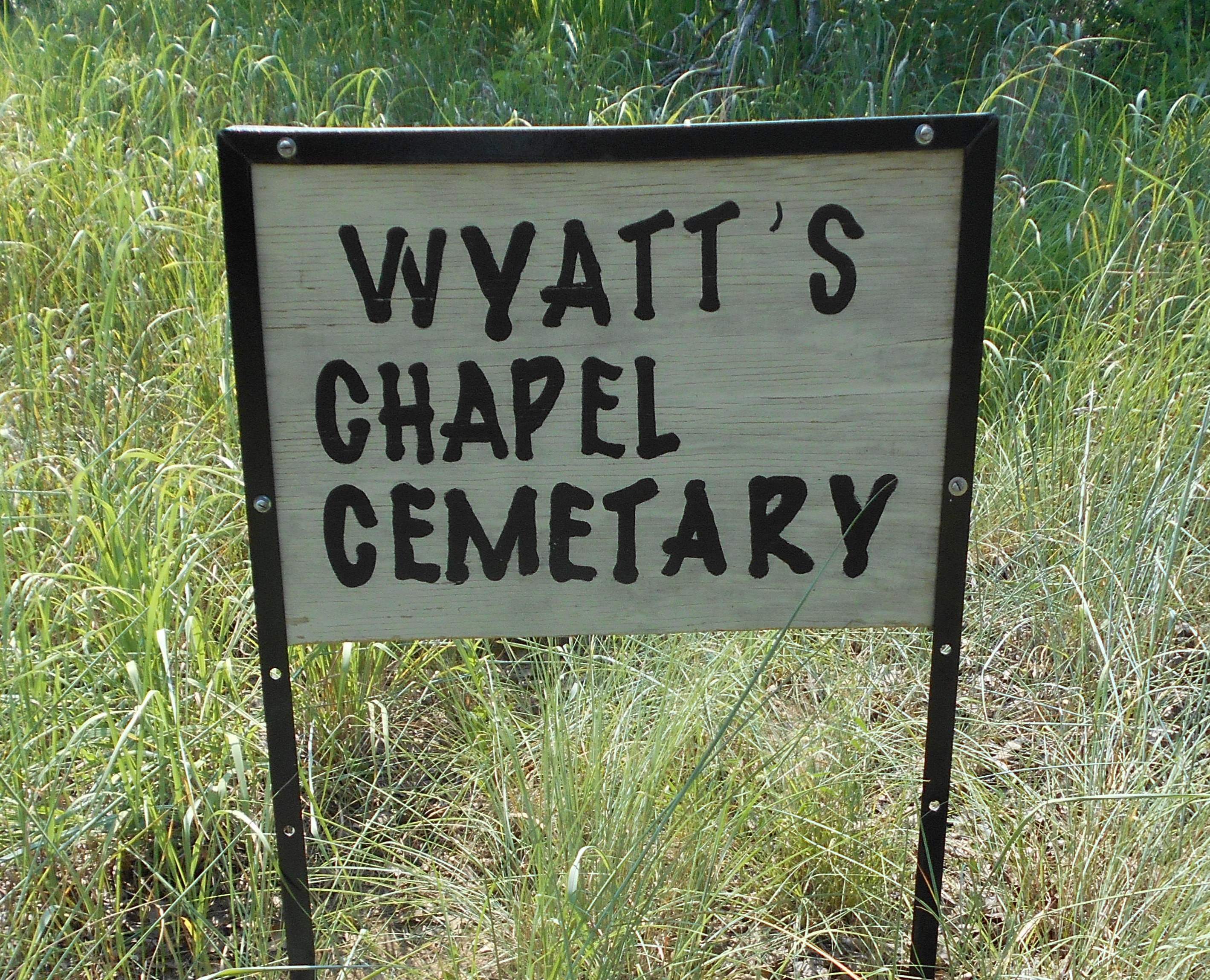 Wyatt Chapel Cemetery sign