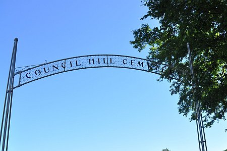 Council Hill Cemetery sign