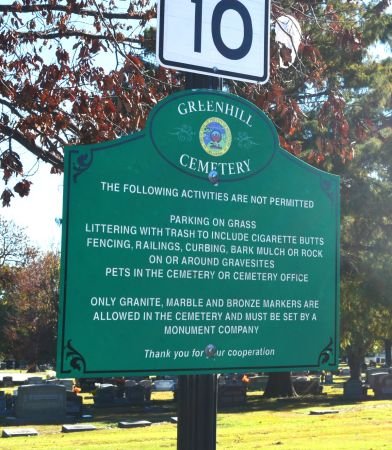 cemetery rules