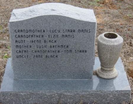 back side of gravestone