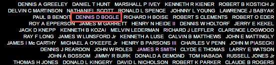 name on wall