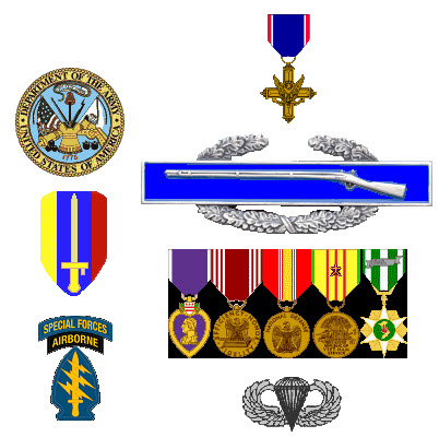 Billie Hall's medals and insignia
