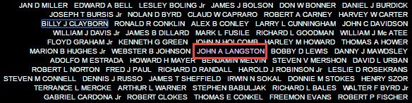 John's name on the wall