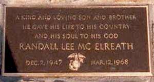 Randall Lee McElreath memorial marker