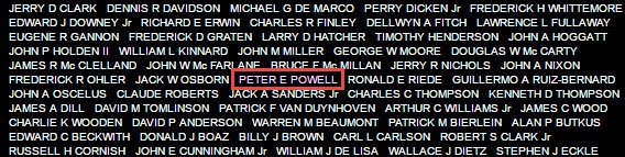 &nbsp;name on the wall