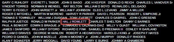 name on the wall
