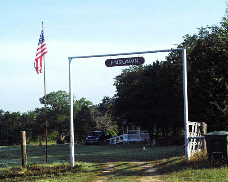 Entrance to Fairlawn Cemetery, Okfuskee Co., OK