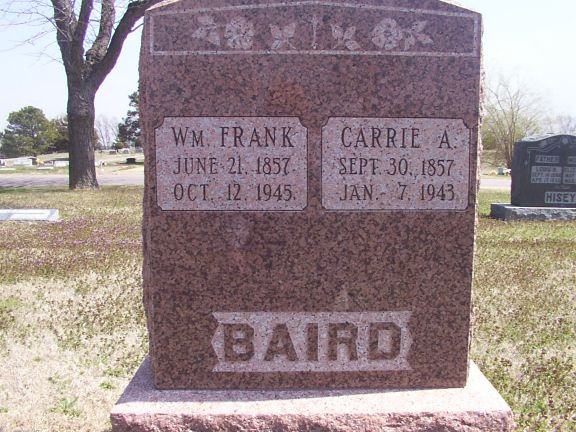 William Franklin Carrie Arvilla Newport Baird