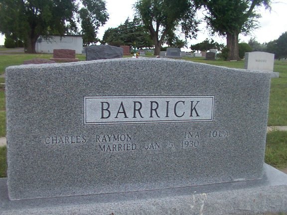 Charles Raymon Ina Iola Barrick