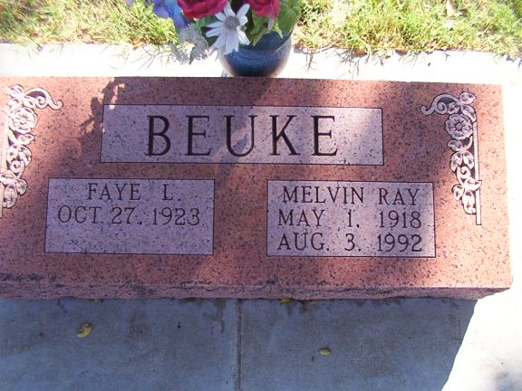 Melvin Ray Faye Lucile Ellis Beuke