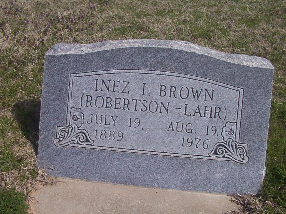 Inez I Robertson Lahr Brown