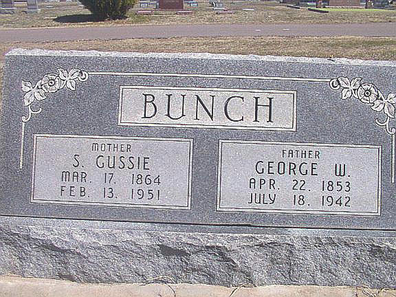 George W Susan Augusta Gussie Champion Bunch