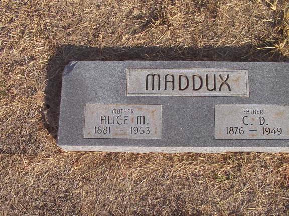 Charles Denean Alice Mae Duvall Maddux