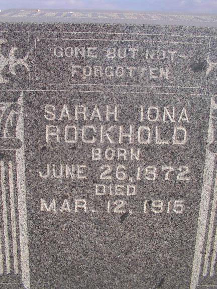 Sarah Iona Duncan Rockhold